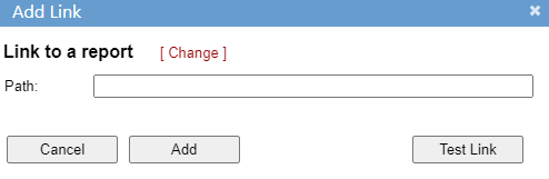 Screenshot showing the Link to a report option.